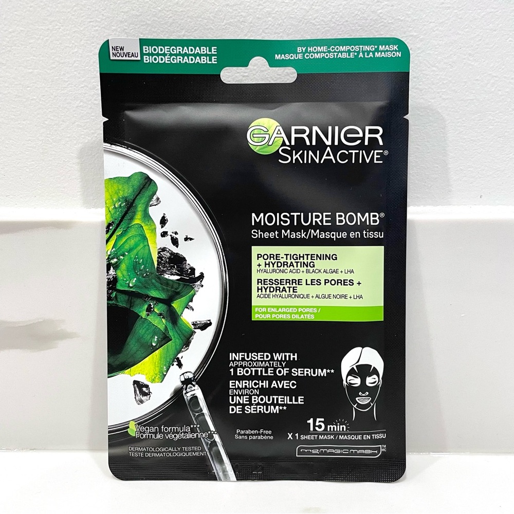 🟢10/$30 NEW Garnier Skin Active Moisture Bomb Tightening & Hydrating Sheet Mask